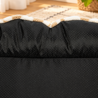 LittleOak Checkered Sherpa Pet Bed