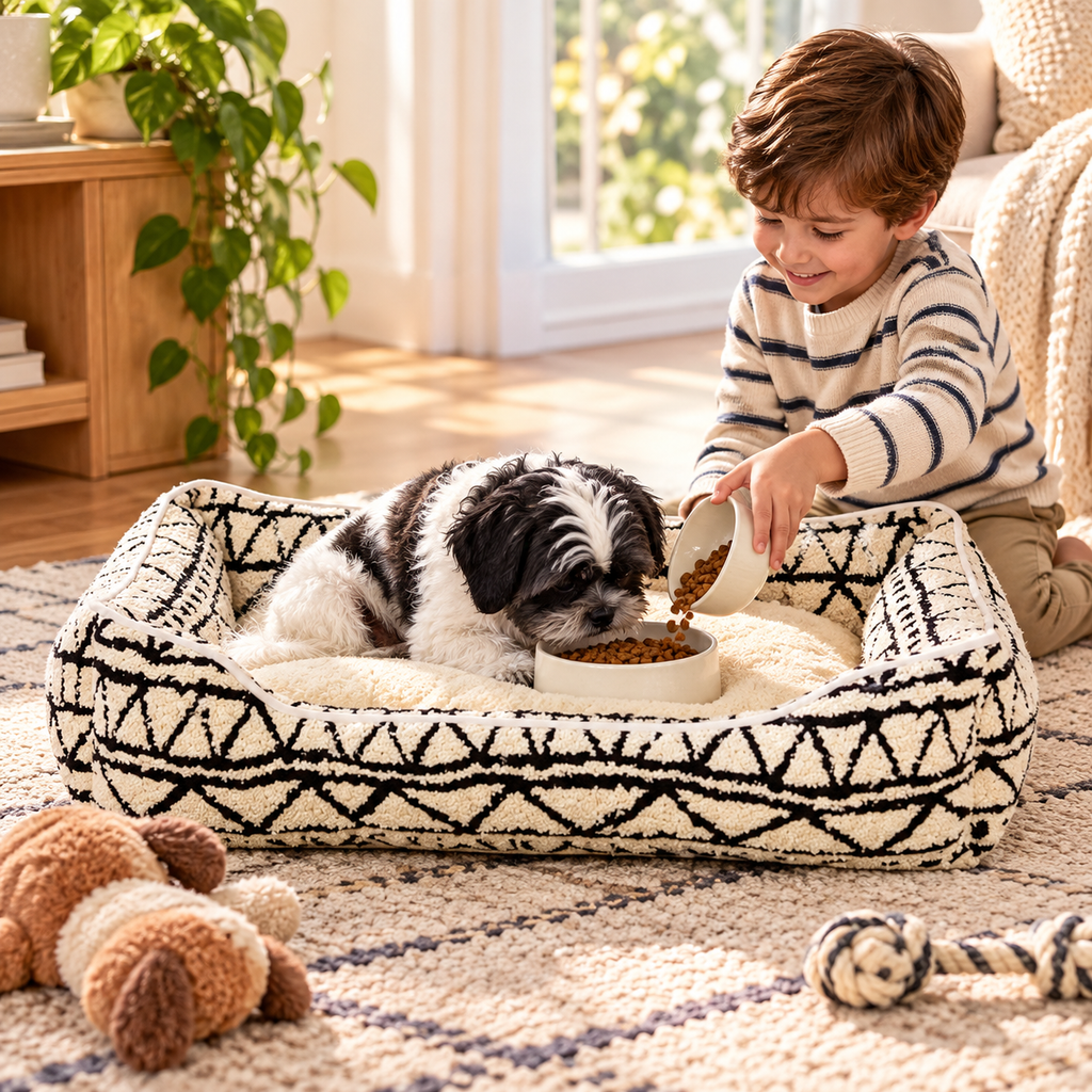 LittleOak Boho Bolster Pet Bed