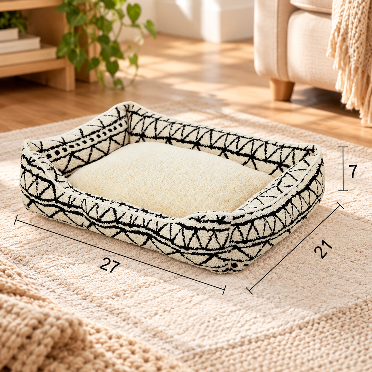 LittleOak Boho Bolster Pet Bed